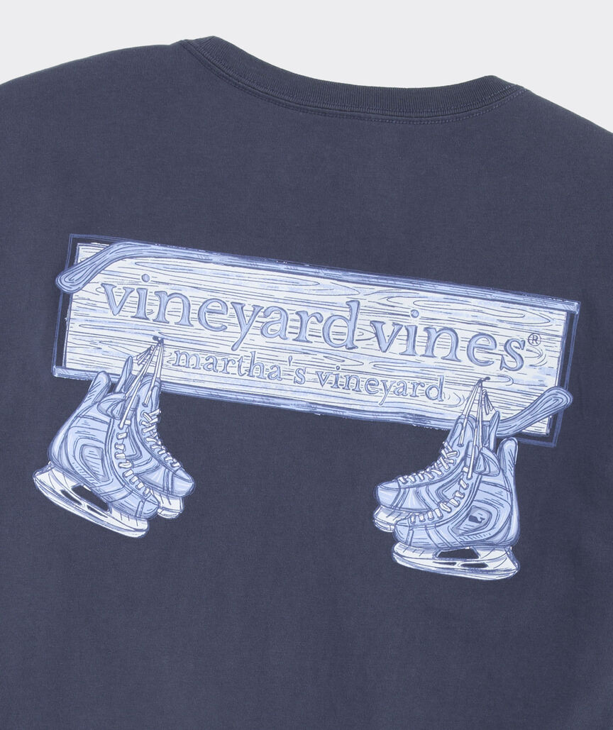 Hockey Skates Logo Box Long-Sleeve Tee