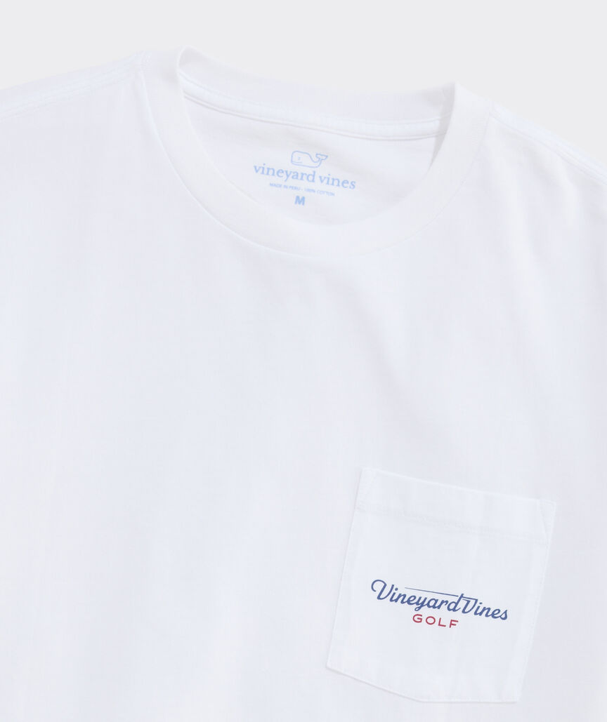 Golf Swing Water Color Short-Sleeve Pocket Tee