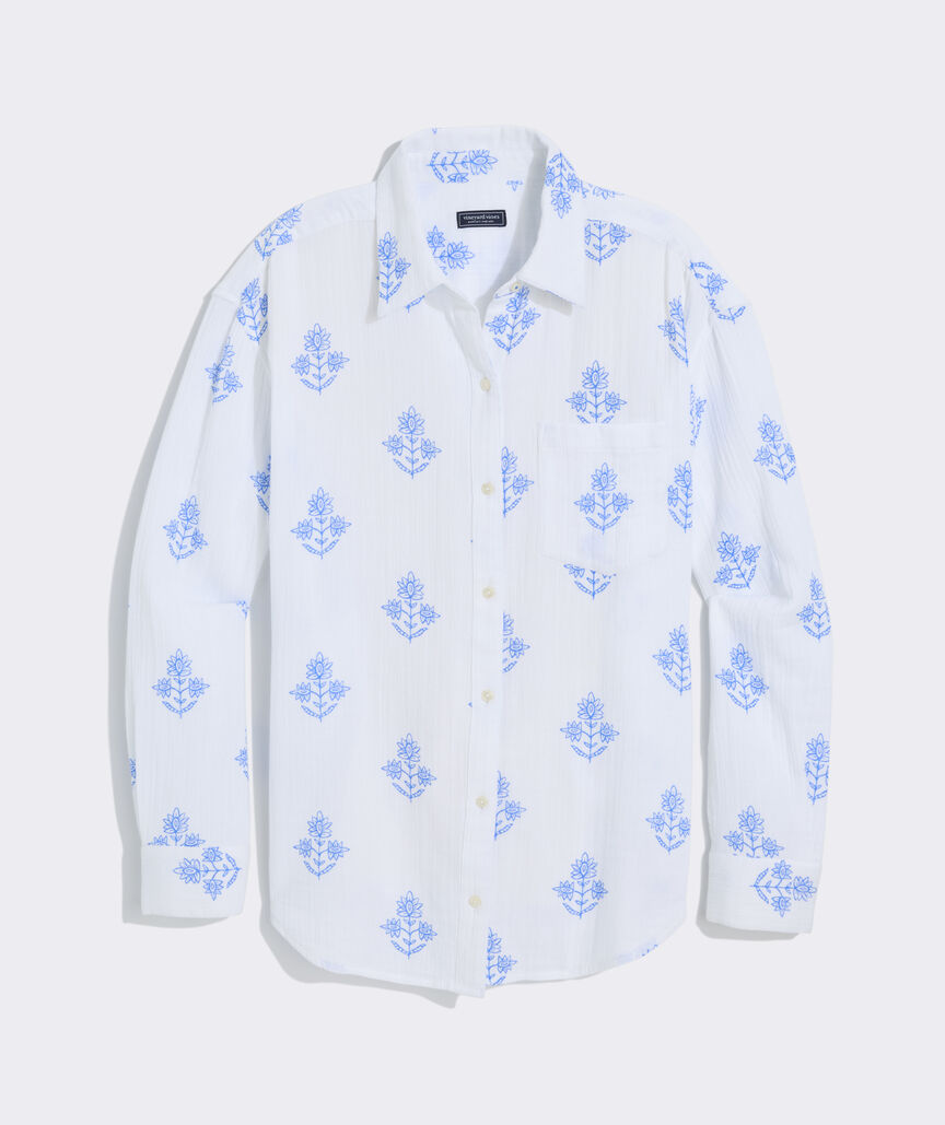 Birdie Gauze Button-Down