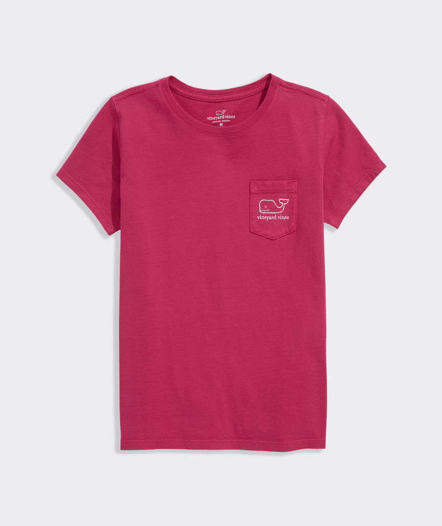 Girls’ Garment-Dyed Vintage Whale Short-Sleeve Pocket Tee