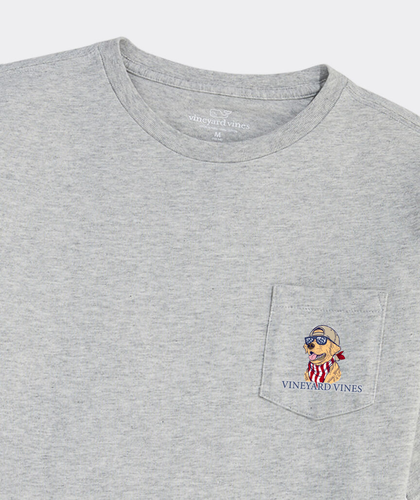Boys' America Dog Short-Sleeve Pocket Tee