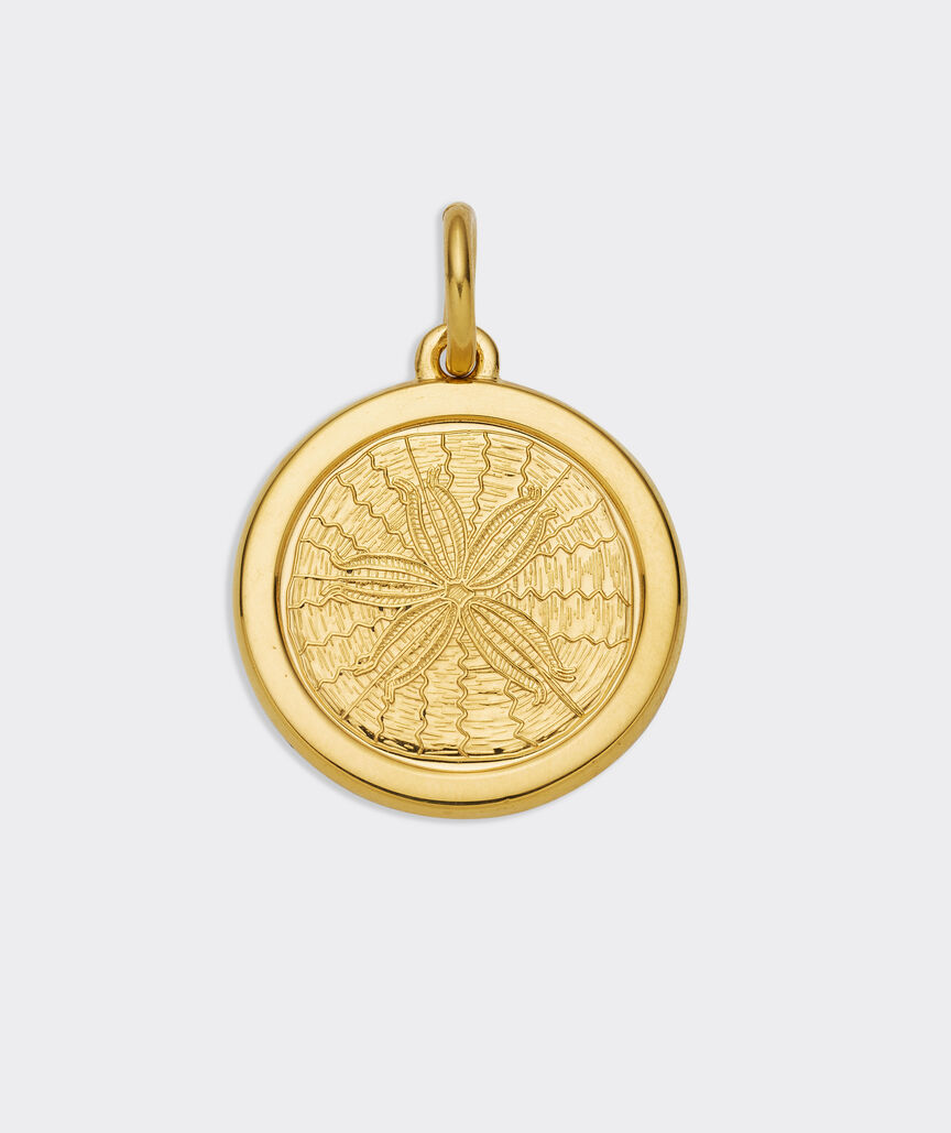 Colby Davis Medium Sand Dollar Gold Vermeil