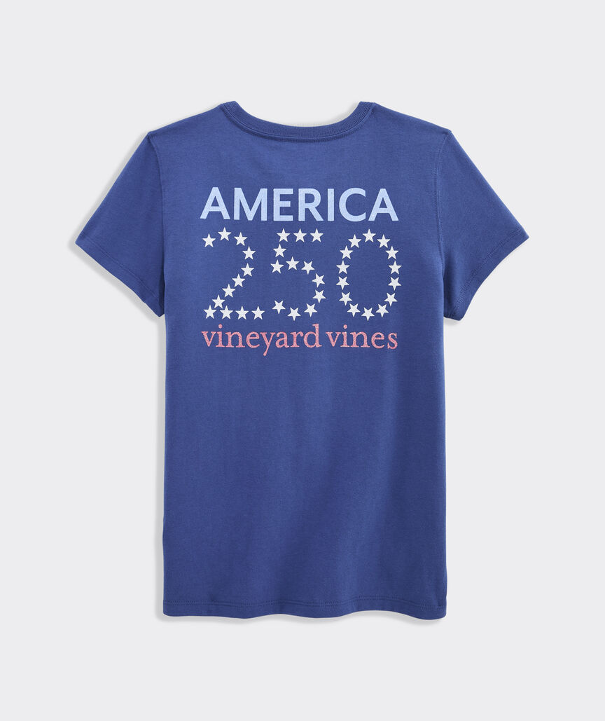 Girls' America250 Short-Sleeve Pocket Tee