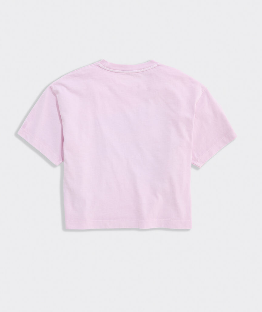 Girls' Drift Dye Burgees and Pom-Poms Boxy Tee