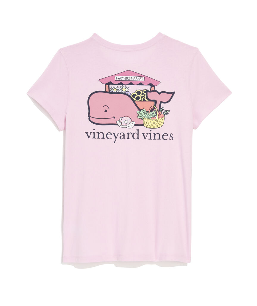 Women's Farmers Market Whale Short-Sleeve Pocket Tee