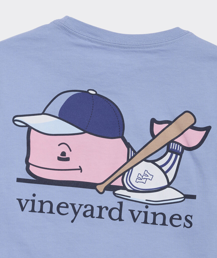 Boys' Baseball Player Whale Short-Sleeve Pocket Tee
