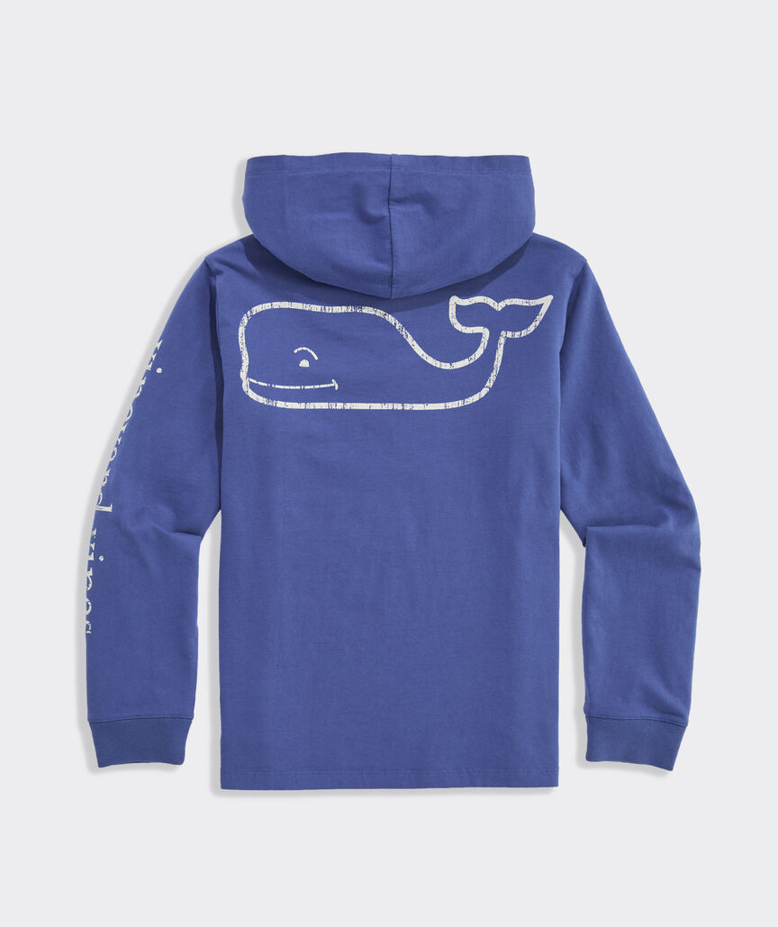 Boys' Vintage Whale Long-Sleeve Hoodie Tee