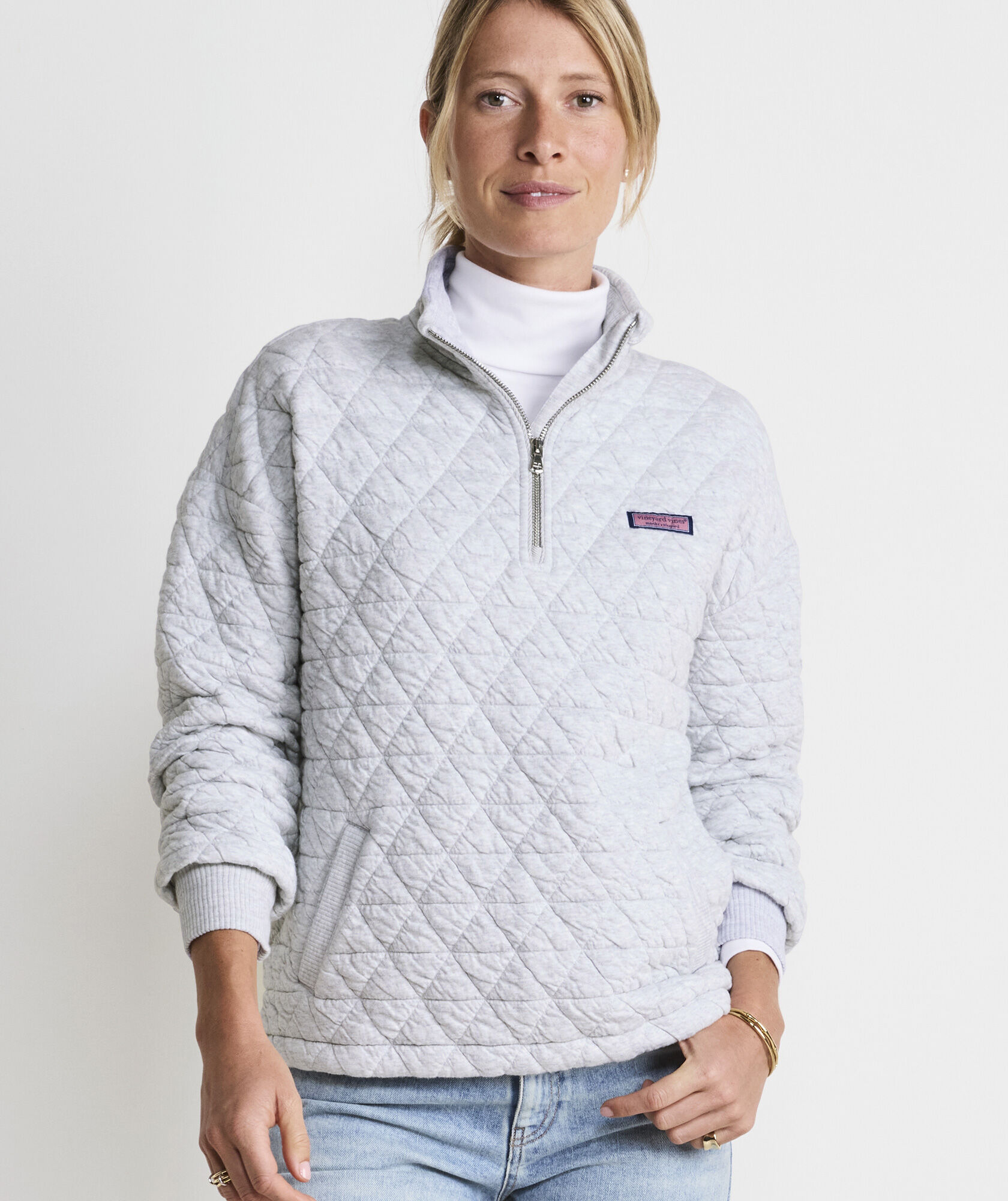 Cotton Quilted Quarter-Zip