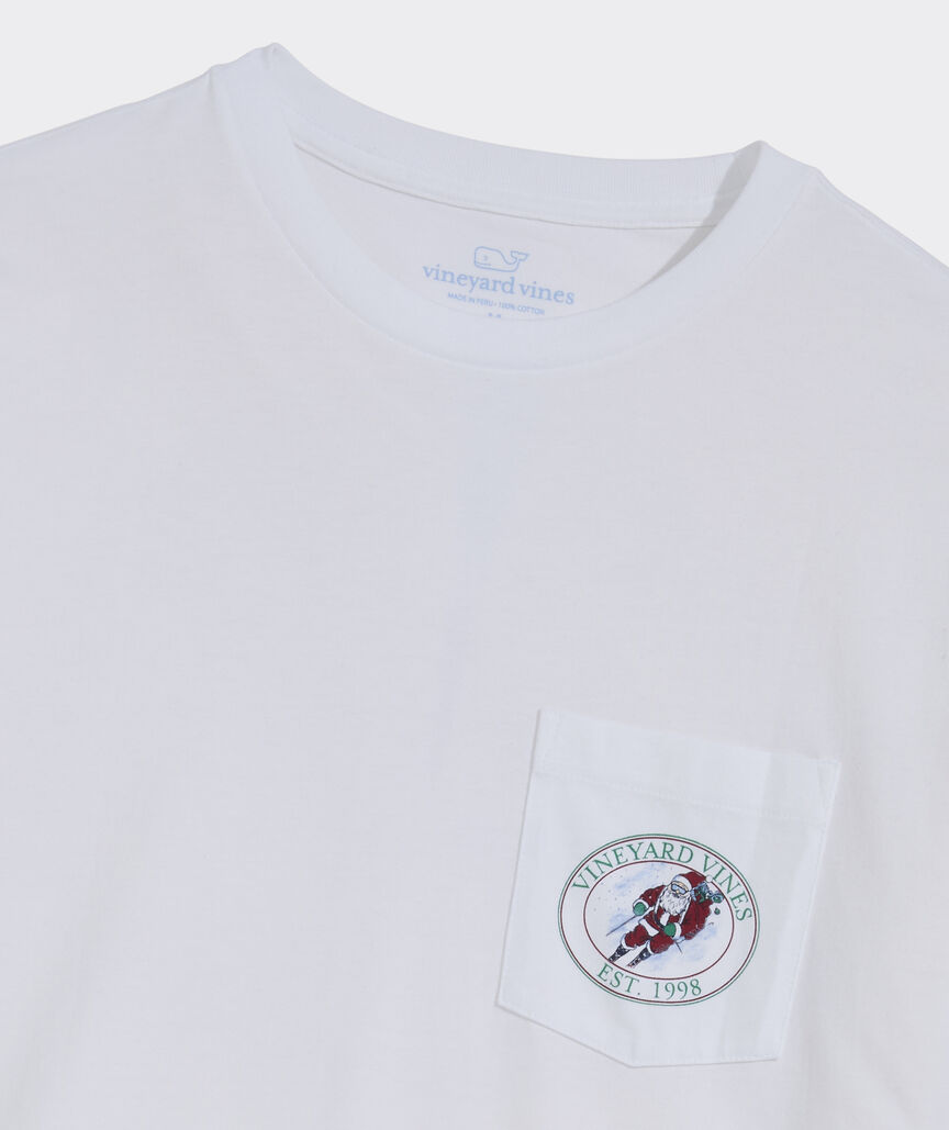 Santa Ski Long-Sleeve Pocket Tee