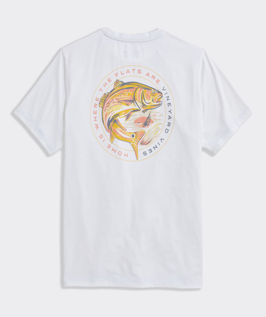 Performance Painted Fish Short-Sleeve Harbor Tee