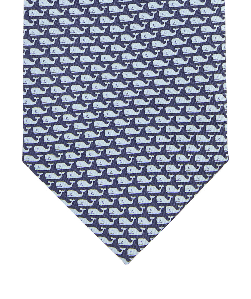 Vineyard Whale Printed Tie