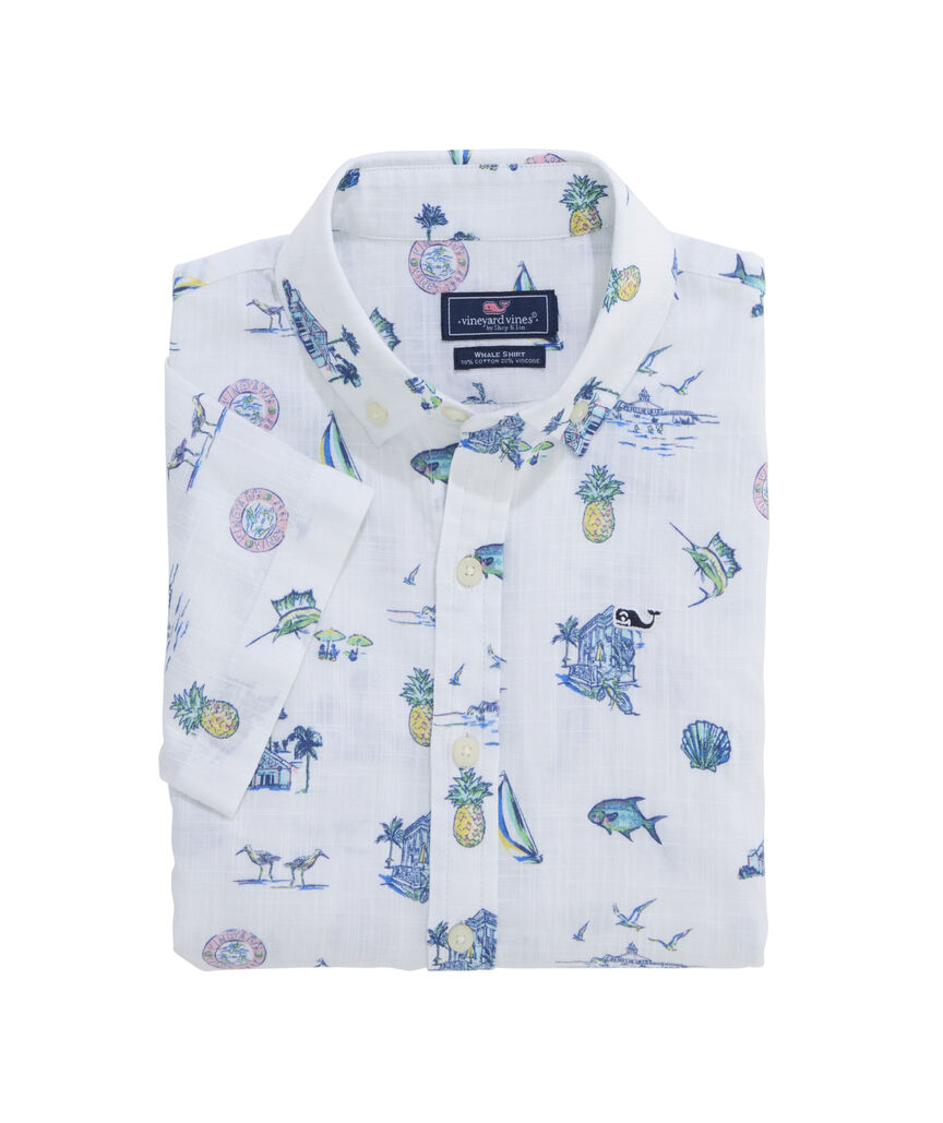 OUTLET Boys' Slub Cotton Short-Sleeve Gasparilla Vista Shirt
