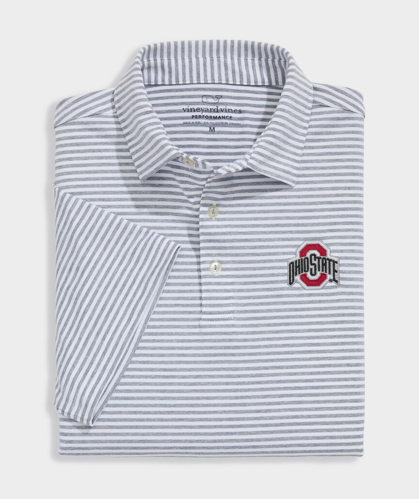 The Ohio State University Winstead Stripe Sankaty Polo