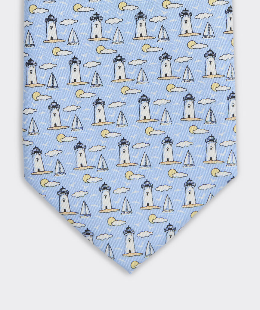 Edgartown Lighthouse Silk Tie