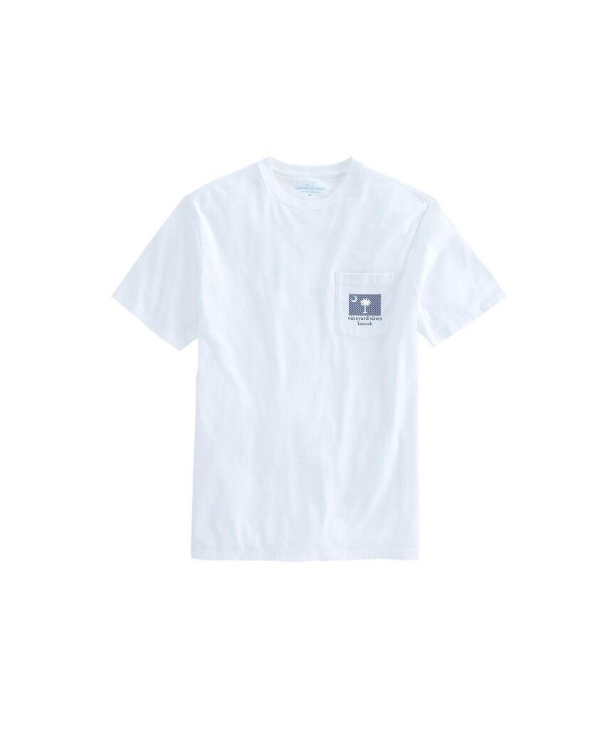 OUTLET Kiawah SC Flag Palm & Crescent Short-Sleeve Pocket Tee