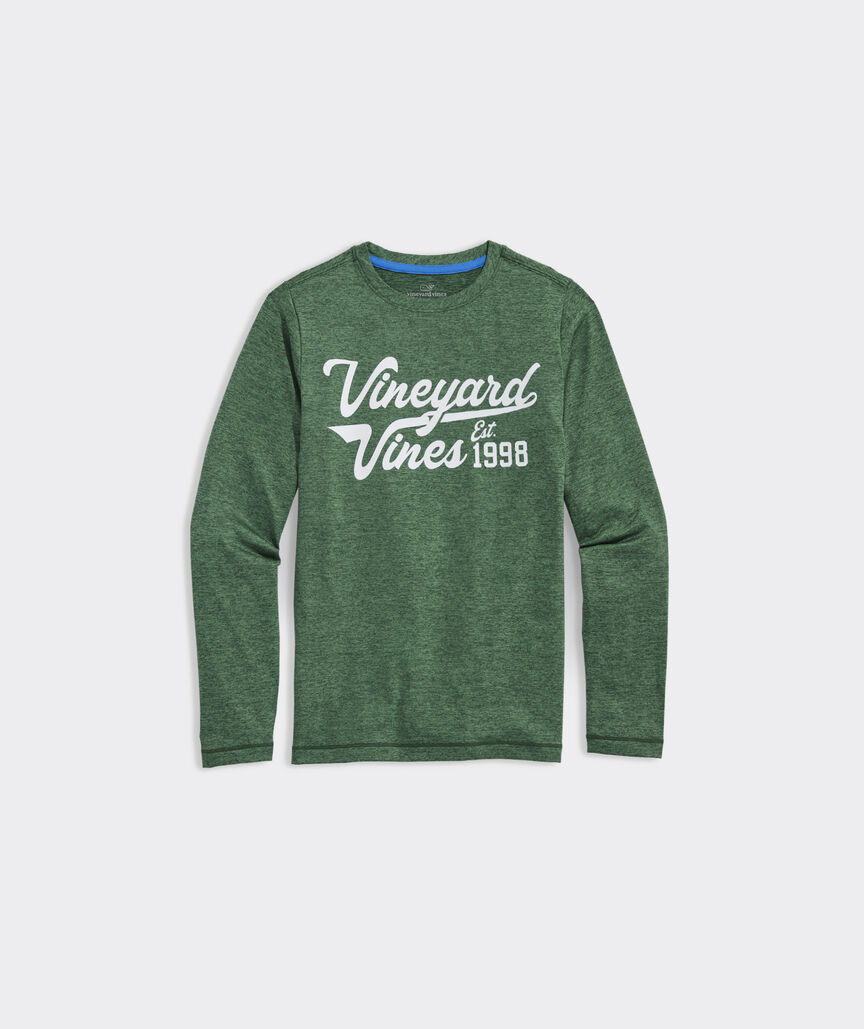 Shop Boys' Vineyard Vines Football Long-Sleeve Harbor Performance