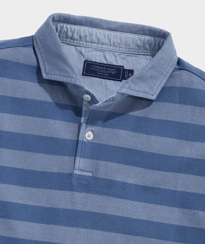 Lived-In Stripe Pique Polo