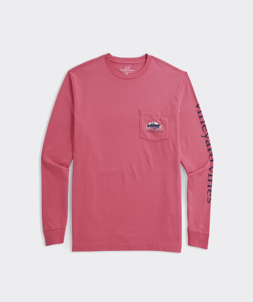 Sportfisher Sunset Long-Sleeve Pocket Tee