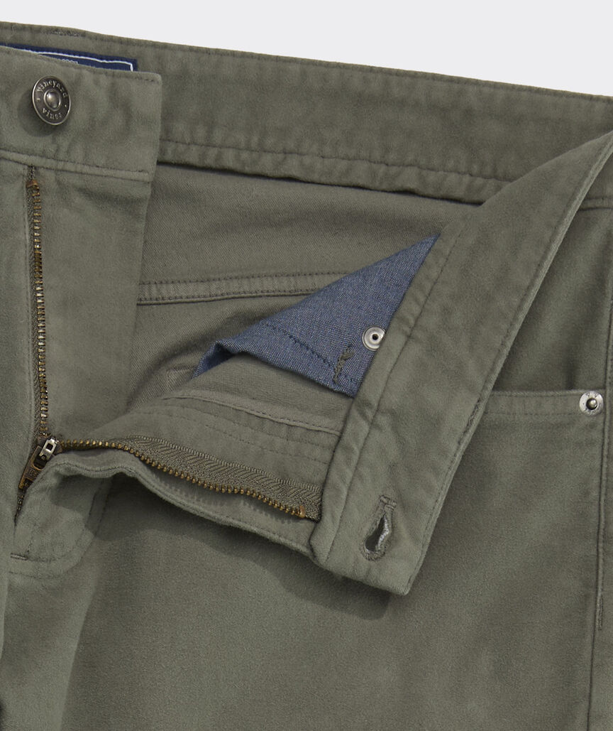 Brushed Cotton 5-Pocket Pants