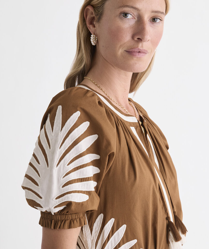 Naomi Appliqué Midi Dress
