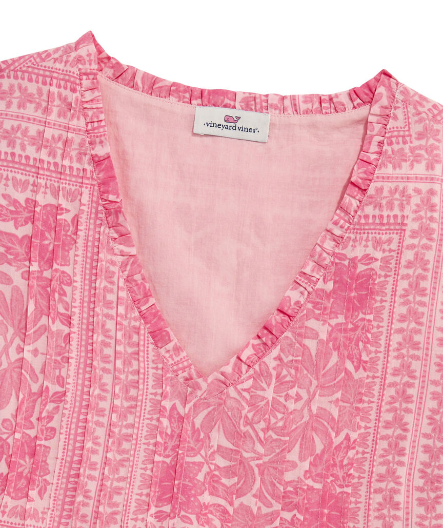 OUTLET Cora Tile Pintuck Top