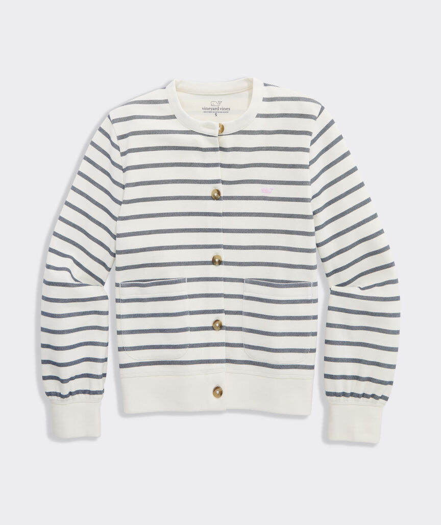 Girls' Striped Saltwater Cardigan