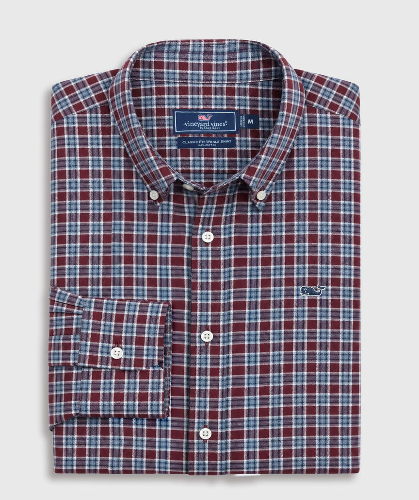 OUTLET Cotton Twill Plaid Shirt