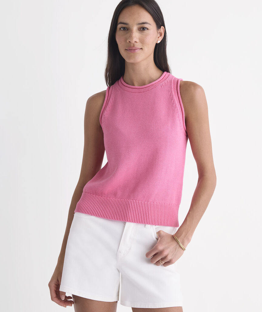 Katie Cotton Rollneck Sweater Tank