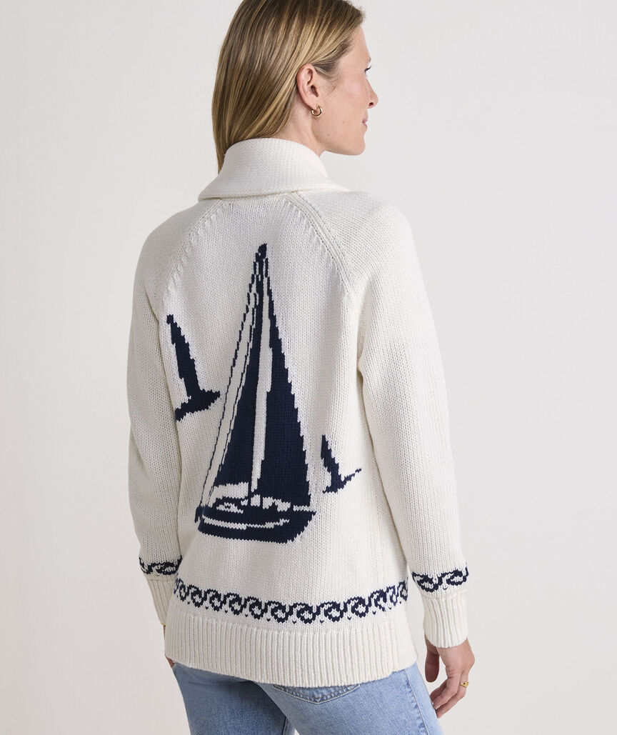 Sail Cotton Shawl Cardigan