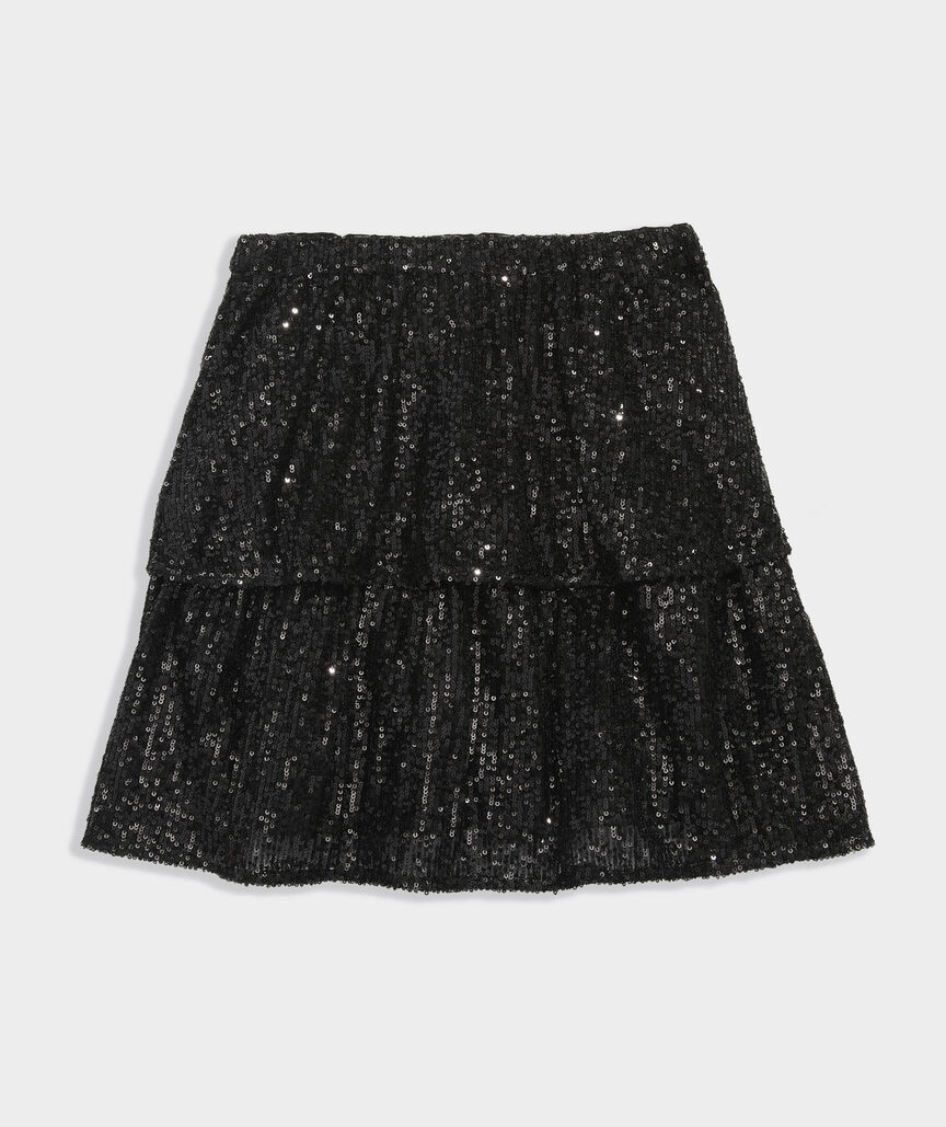 Girls' Sequin Tiered Skirt