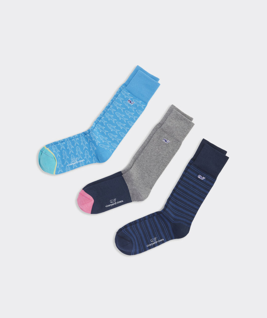 Permit Icon 3-Pack Socks