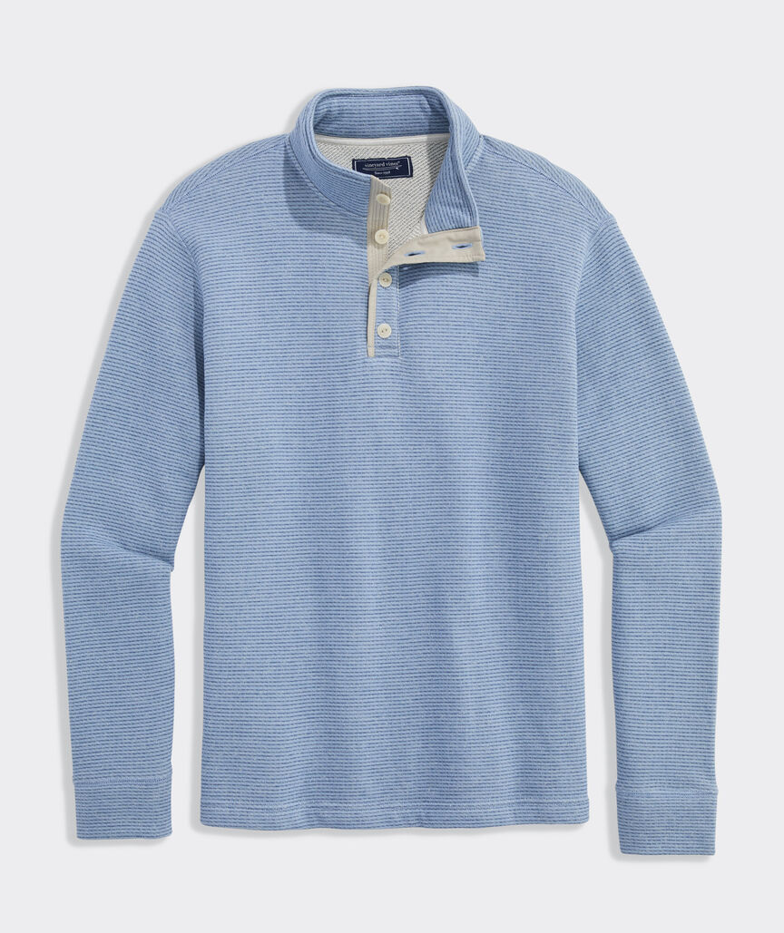 Tidal Terry Button Mockneck