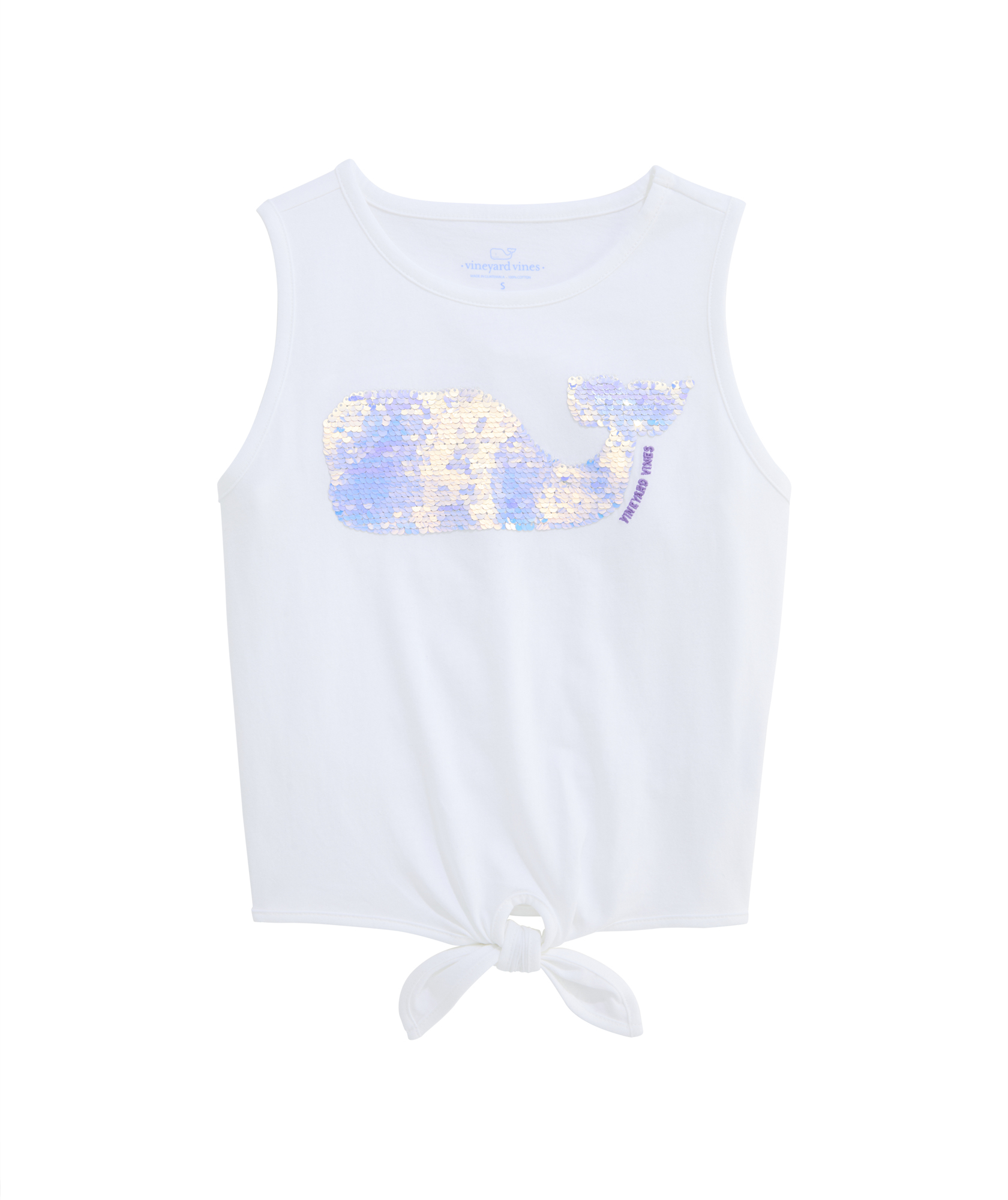 OUTLET Girls' Flip Sequin Tie-Front Top
