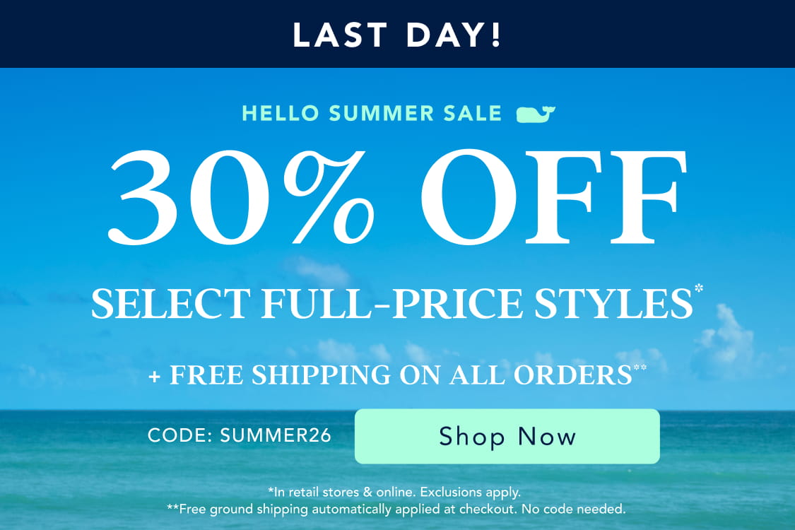 30% off select full price styles*