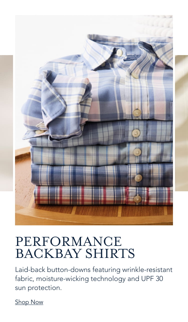 mens performance backbay shirts