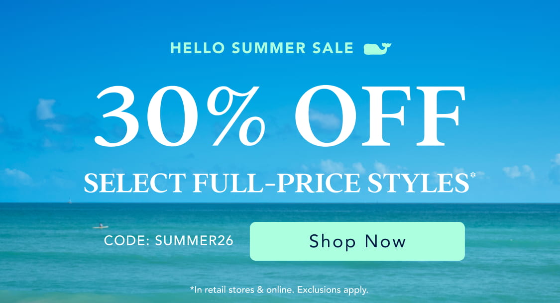 30% off select full price styles*