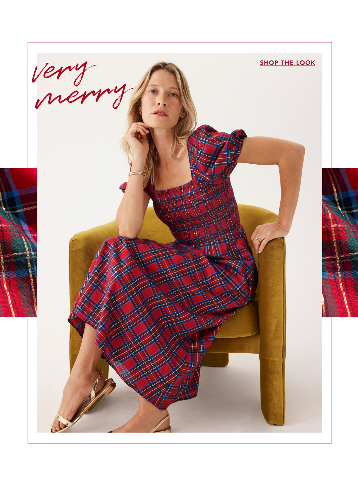 Ellen Puff-Sleeve Midi Dress