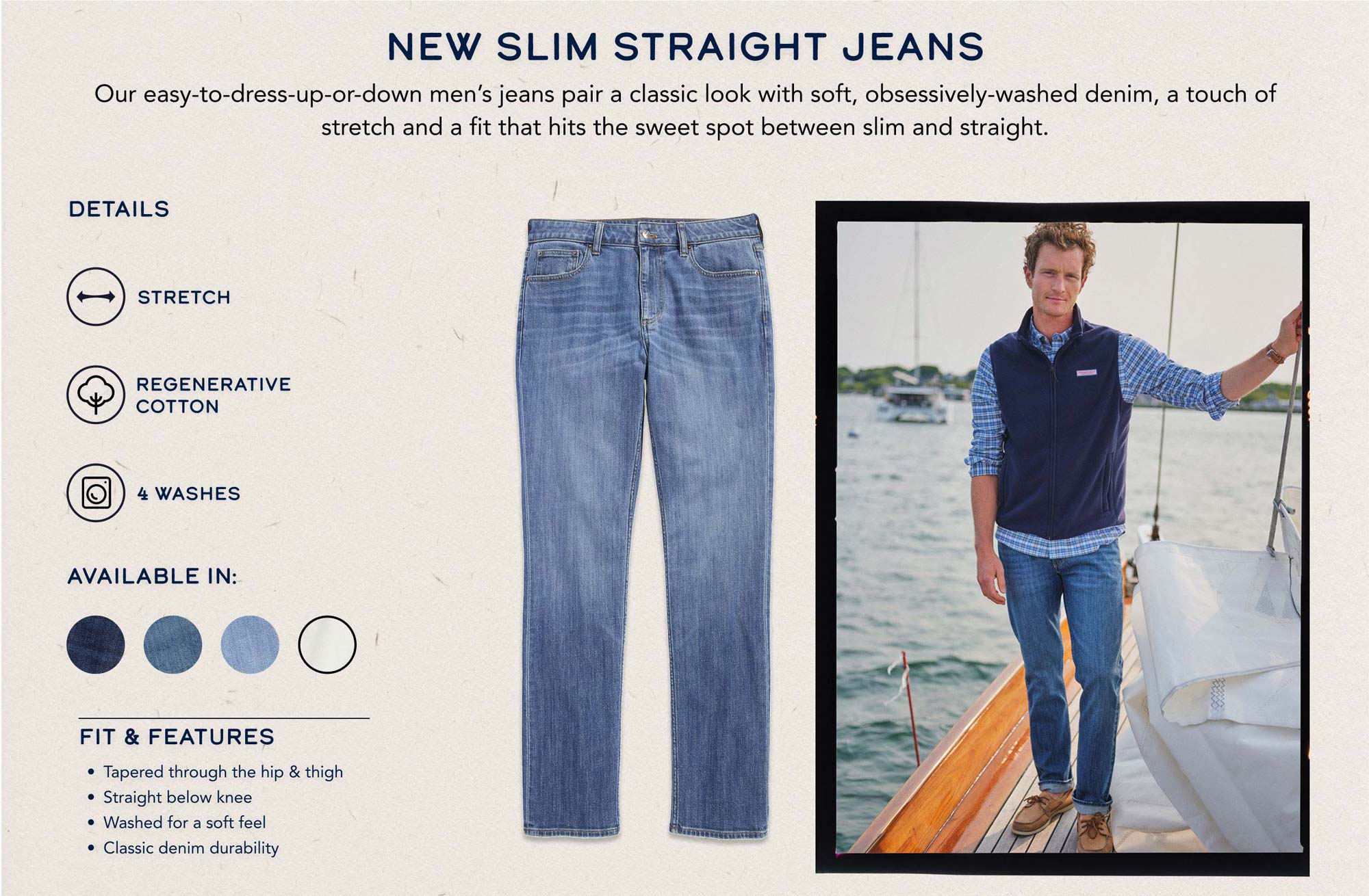 slim straight jeans