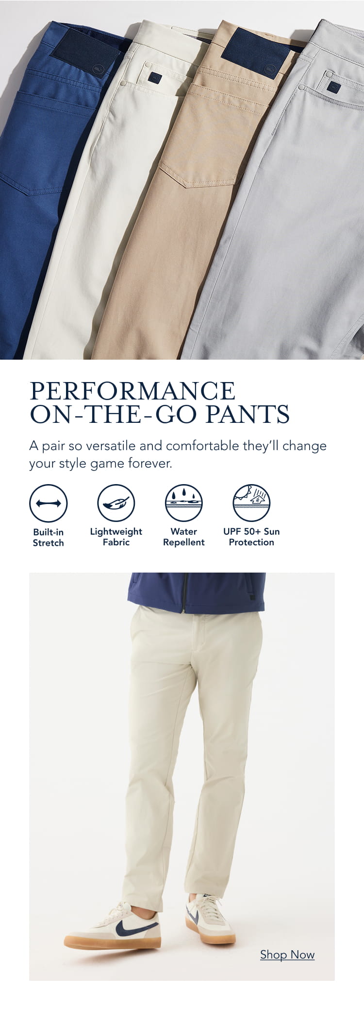 mens performance on the go pants