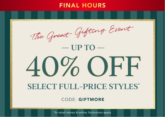 30% off select full price styles