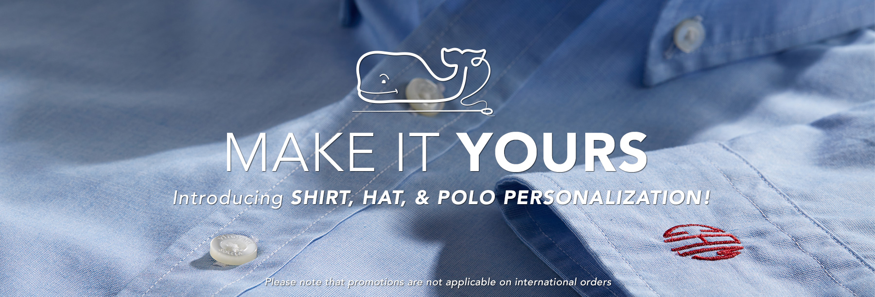 Make your mark. Introducing shirt, polo & hat personalization!