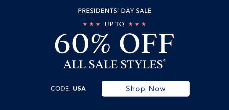 up to 60% off all sale styles
