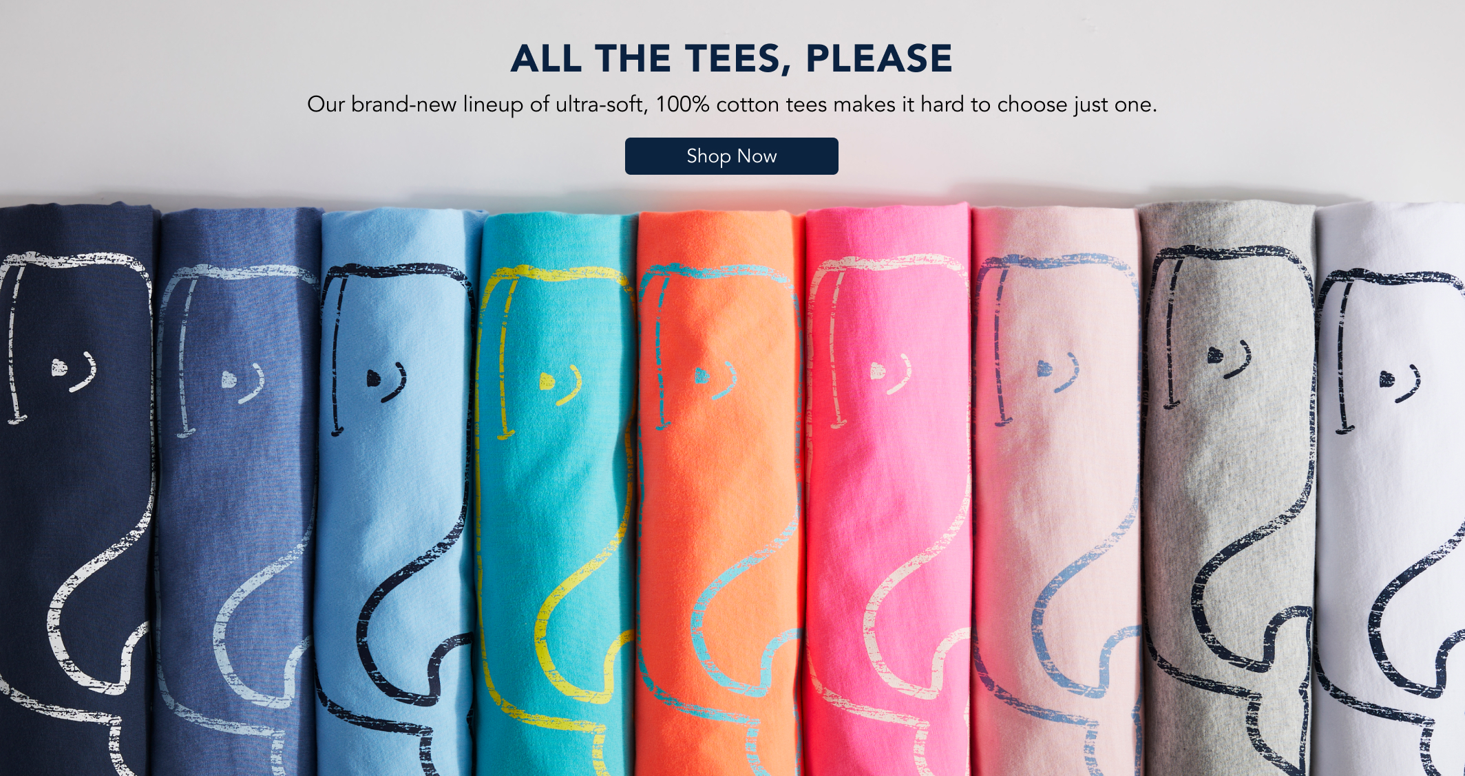 Our brand-new lineup of ultra-soft, 100% cotton tees makes it hard to choose just one.