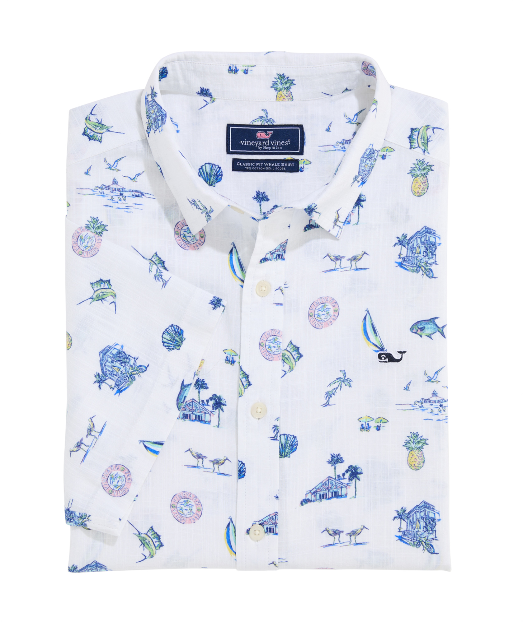 OUTLET Slub Cotton Short-Sleeve Gasparilla Vista Shirt 