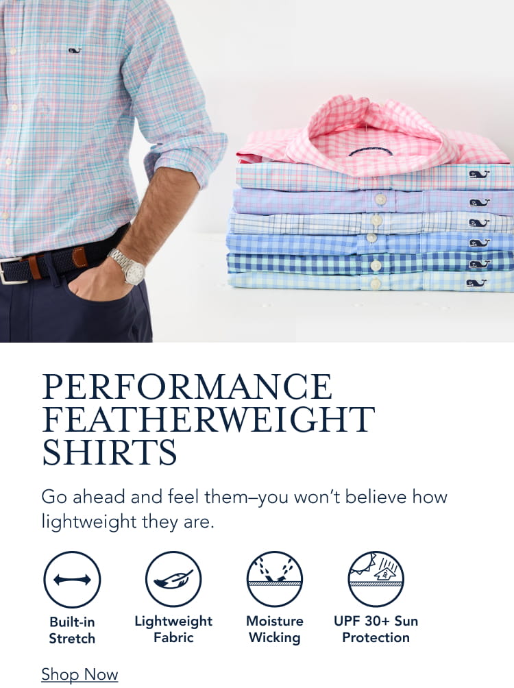 mens featherweight performance button downs
