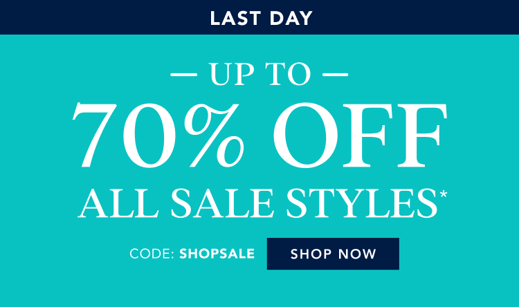up to 70% off all sale styles*