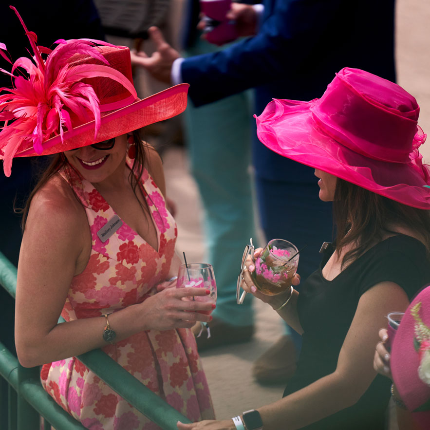 women attending the Kentucky Derby
