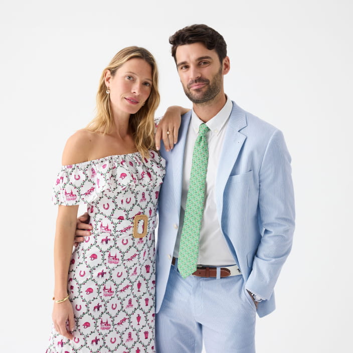 couple in Kentucky Derby outfits