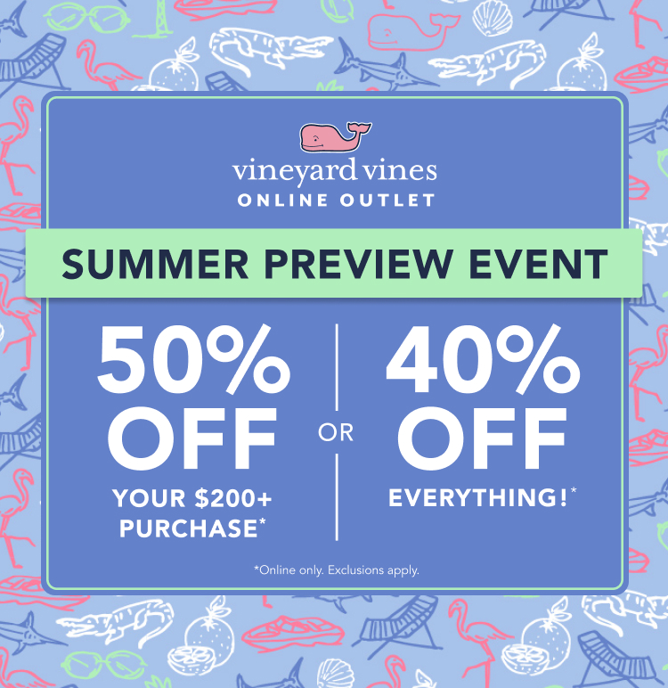 50% off your $200+ purchase OR 40% off everything*