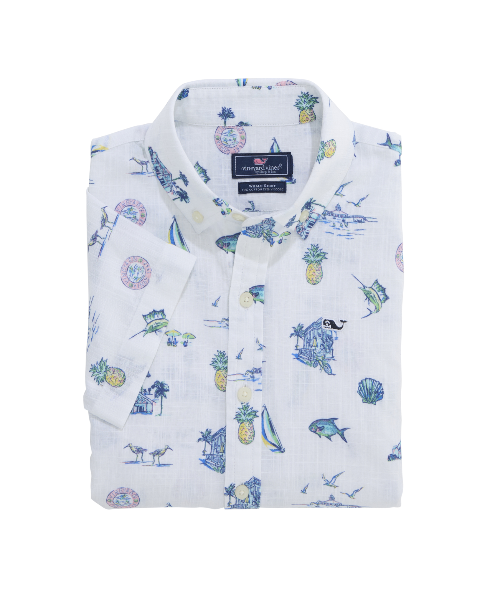 OUTLET Boys' Slub Cotton Short-Sleeve Gasparilla Vista Shirt 